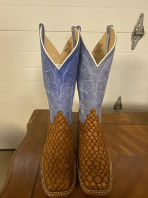 Мужские желтовато-коричневые ковбойские сапоги Anderson Bean Loch Ness Monster W. Blue Sensations топ 10D - Изображение 1 из 4