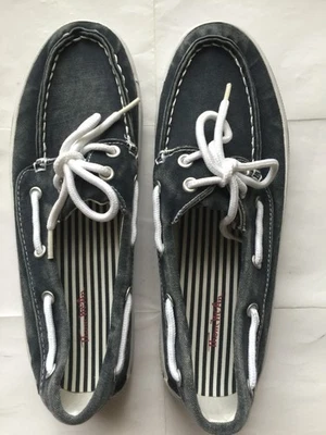 Thom McAn Mens Burnham Boat Loafers, Navy, 9M - Image 1 of 4