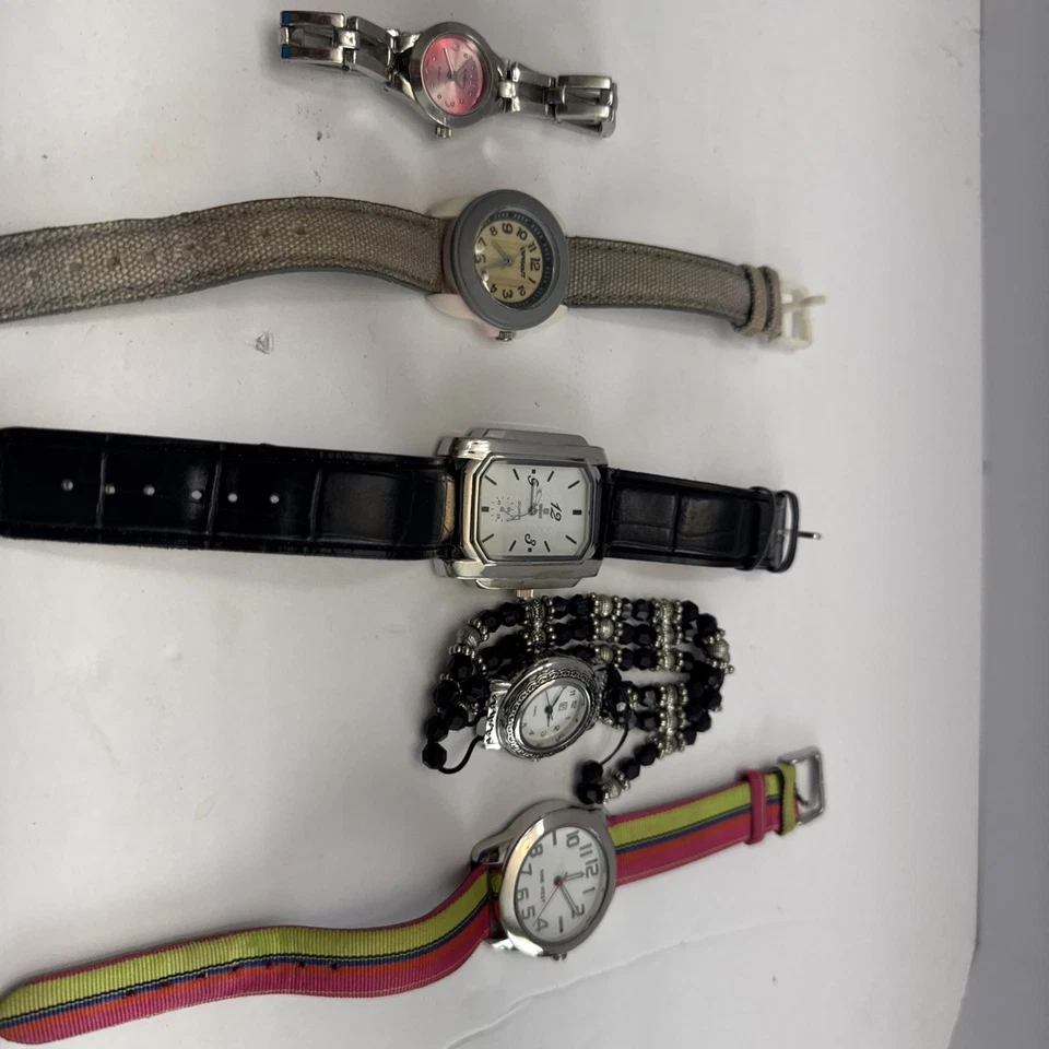 Lot of 5 Women's Watches Nine West Sprout Qbos And Rumors - Image 1 of 4
