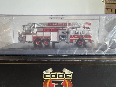 Code 3 Allentown Penn Fire Dept. Aerial Ladder Truck 1:64 scale Diecast In Box - Image 1 of 4