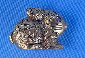 Max Factor Honey Bunny Rabbit Solid Parfum goldfarben Metall kompakt, leer - Bild 1 von 13