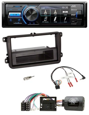 JVC Bluetooth Lenkrad USB DAB Autoradio für Skoda Fabia 5J 2007-2014 - Bild 1 von 4