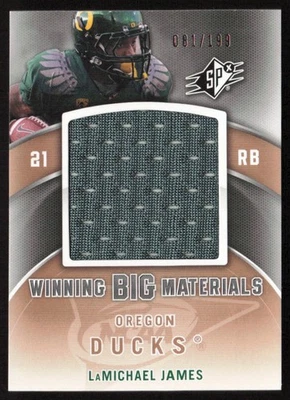 2012 SPx Winning Big Materials #/199 LaMichael James #WM-17 Oregon Ducks - Image 1 of 2