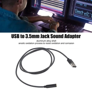 USB Sound Card USB To 3.5mm Jack Sound Adapter External Stereo Sound Card For PS - Picture 1 of 12