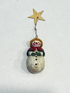 Pam SCHIFFERL Lady Girl Snow woman Snowman Star Ornament Christmas MWCF - Picture 1 of 3