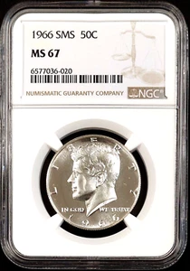 1966 SMS Kennedy Half Dollar certified MS 67 by NGC!  - Picture 1 of 4
