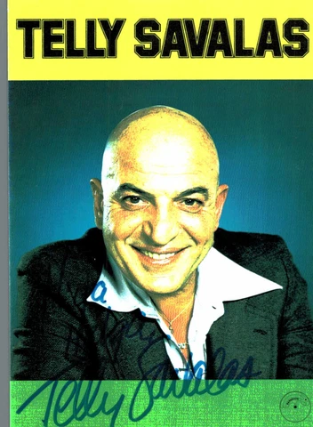 Telly Savalas Original Signature On Card No. 883 F Cover