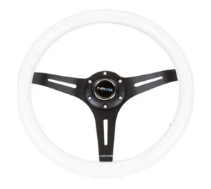NRG ST-015BK-WT for Classic Wood Grain Steering Wheel 350mm White Paint Grip W/b - Bild 1 von 5