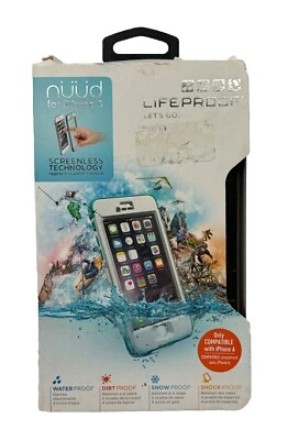 GENUINE Lifeproof  NUUD Waterproof Case for iPhone 6 Plus White/Gray NEW/SEALED - Image 1 of 3