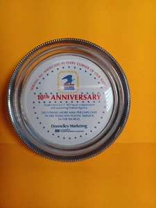 Vintage Pewter 10th anniversary U.S. Postal Service Coaster - Picture 1 of 4