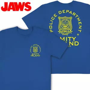 NEU Amity Police Island New England Hai JAWS Film lustiges Baumwoll-T-Shirt S-5XL - Bild 1 von 5