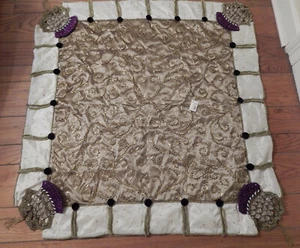 NEW MACKENZIE-CHILDS JEWELED BEAD CHRISTMAS TABLE CLOTH TREE SKIRT RETAIL $725 - Picture 1 of 11