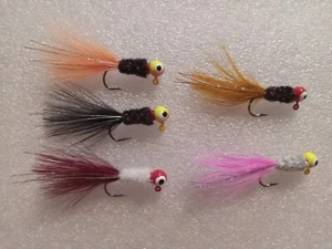 Smoo's Custom Jigs (5) 1/16 Oz. Marabou Jigs Assorted. *235 - Picture 1 of 1