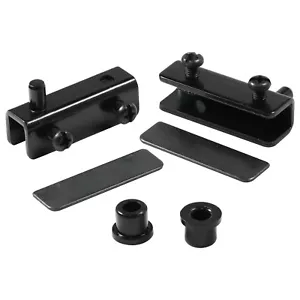 Cerniera girevole porta in vetro per porte in vetro oscillante gratuite nero (coppia) - Foto 1 di 5
