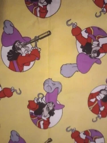 disney captian hook fun fabric flannel piece 20 x 16 inch new - Image 1 of 2