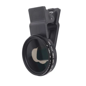 37mm Clip-On Cell Phone Camera Lens Variable ND Filter Neutral Density ND2-ND400 - Picture 1 of 11