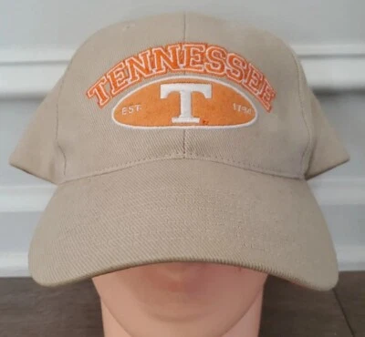Vintage Tennessee Volunteers Strapback Hat Twin Enterprises Beige Khaki - Image 1 of 4