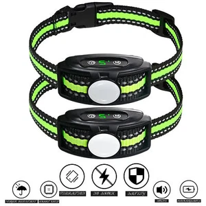 Collare Antiabbaio Intelligente Ricaricabile Impermeabile Senza Shock per Cani 5-120lbs - Foto 1 di 17