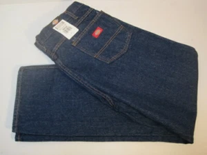 Dickies 100% Baumwolle blau Arbeitsjeans Herren 38x32 C993RNB dunkle Waschung Denim L@@K JETZT - Bild 1 von 4