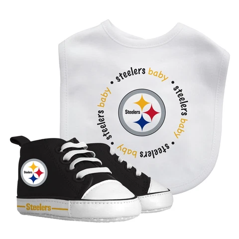 Pittsburgh Steelers Toddler/Baby 2-Piece Gift Set (Team Shoes/Bib ) Cover