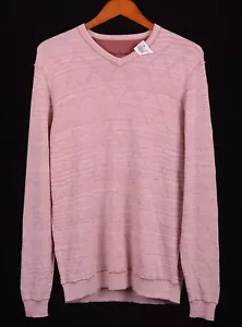 Nuevo con etiquetas Tommy Bahama Coral Rojo y Blanco Costura Inversa Diamante Tejido Suéter Jumper M - Imagen 1 de 7