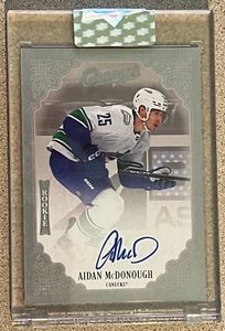 Aidan McDonough Champs Auto Rookie 2023-24 UD Clear Cut #C-AI Vancouver Canucks - Picture 1 of 2