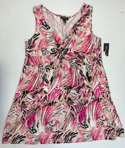 Style & Co Woman’s Plus Pink Multi Sleeveless Stretch Short Dress 3X - Picture 1 of 6