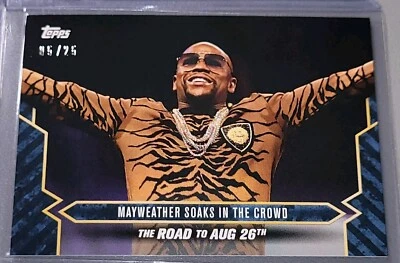 2017 Topps On-Demand #16B Floyd Mayweather #05/25 Conor McGregor Blue Parallel - Image 1 of 2