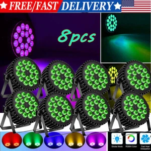 8 PIEZAS U`King 270W RGBW 18 LED Lavado Par DMX Iluminación de Escenario Disco Espectáculo Concierto Iluminación - Imagen 1 de 16