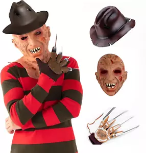 Freddy Costume for Kids 4Pcs Krueger Mask Costume Halloween Scary Freddy Sweater - Picture 1 of 12