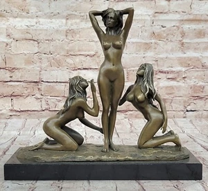 Figura de mármol escultura bronce mujer Mavchi Feel original desnudo fundido caliente regalo - Imagen 1 de 10