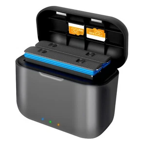 Type-C Dual Battery Charger Fast Charging Base Box Storage Case For Insta360 X3 - Picture 1 of 5