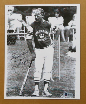 Detroit Red Wings Gordie Howe -  Softball B&W 8x10 Photo - Signed COPY - Image 1 of 4