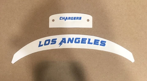 San Diego Chargers Front And Rear 3D Bumpers Set For Riddell Full Size Speed Cover