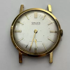 Vintage Gruen Precision 510 James Bond Herrenuhr 60er Jahre goldfarben 33mm - LESEN - Bild 1 von 5