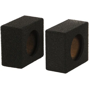 Qpower Empty 6.5" Speaker Enclosure Pair QBomb (spray on Black Bedliner Coating) - Picture 1 of 4