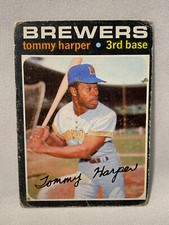 1971 Topps Tommy Harper Milwaukee Brewers #260 Major League 3rd Base B.Ball Card
