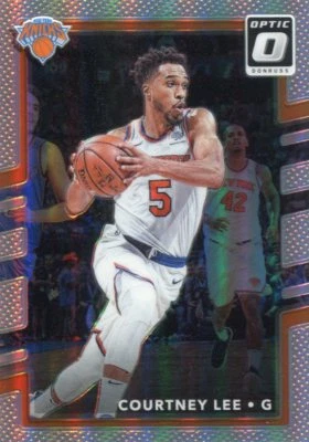 2017–18 OPTIC PRIZMS ГОЛОГРАФИЧЕСКАЯ КАРТОЧКА КОРТНИ ЛИ ДАЛЛАС МАВЕРИКС PRIZM PARALLELS CL755 - Изображение 1 из 2