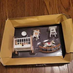 Vintage Cariline's Dollhouse Miniature Baby Nursery Room Set No. 1013 NIP - Picture 1 of 4