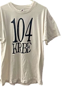 104 KRBE Radio Houston TX Hits Without the Hype FOTL T-Shirt, Men's XL, Vintage - Picture 1 of 8