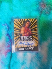 2023 Leaf Heroes Of Wrestling Bret Hart Gold Autograph