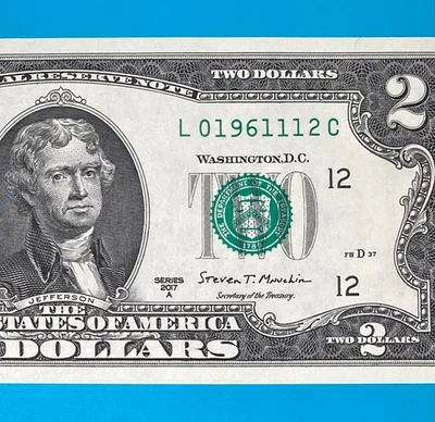 1961 November 2 (L 01961112 C) $2 Two Dollar Bill Birthday (_1961 / 11 / 2) - Image 1 of 4