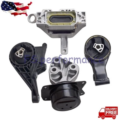 Juego de montaje de motor de 4 piezas para Chevrolet Malibu L4 2013-2015 2,5 L transmisión automática Foto 1 de 4