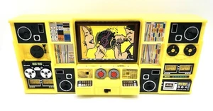 Radio AM FM Power Tronic de NASTA Amarillo Estéreo Vintage Juguete Decoración Leer* - Imagen 1 de 11