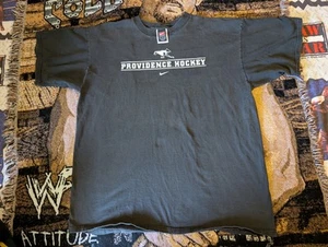 Vintage PROVIDENCE COLLEGE Shirt Men XL Nike Center Check Friars Faded Black - Picture 1 of 14
