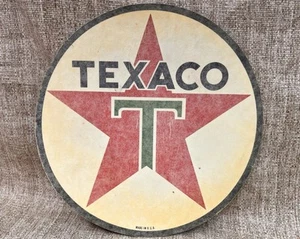 Vintage ca. 1950’s TEXACO Original 10” Pump Decal Scotch Scotchlite UTA2 Sticker - Picture 1 of 6