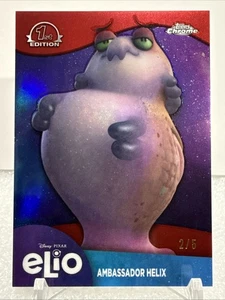2025 Topps Chrome Disney Elio 1st Edition SSP RED #EL-4 Ambassador Helix 2/5 - Picture 1 of 2