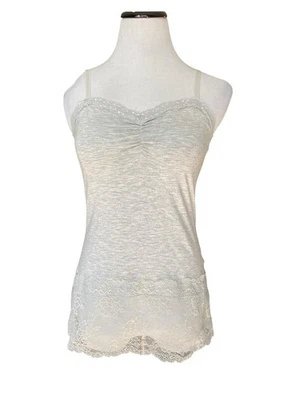 Camiseta sin mangas cami con ribete de encaje para mujer White House Black Market talla S Y2K sirena de oficina Foto 1 de 4