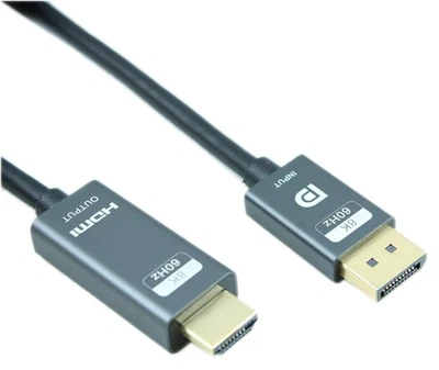 10ft DisplayPort v1.4 to HDMI v2.1 Cable 28AWG Gold Plated 8K@60Hz  Black - Image 1 of 2