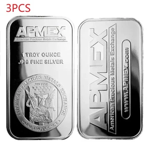 Barra de plata APMEX de 3 piezas de 1 oz para coleccionar recuerdos anuales coleccionables color plata - Imagen 1 de 7